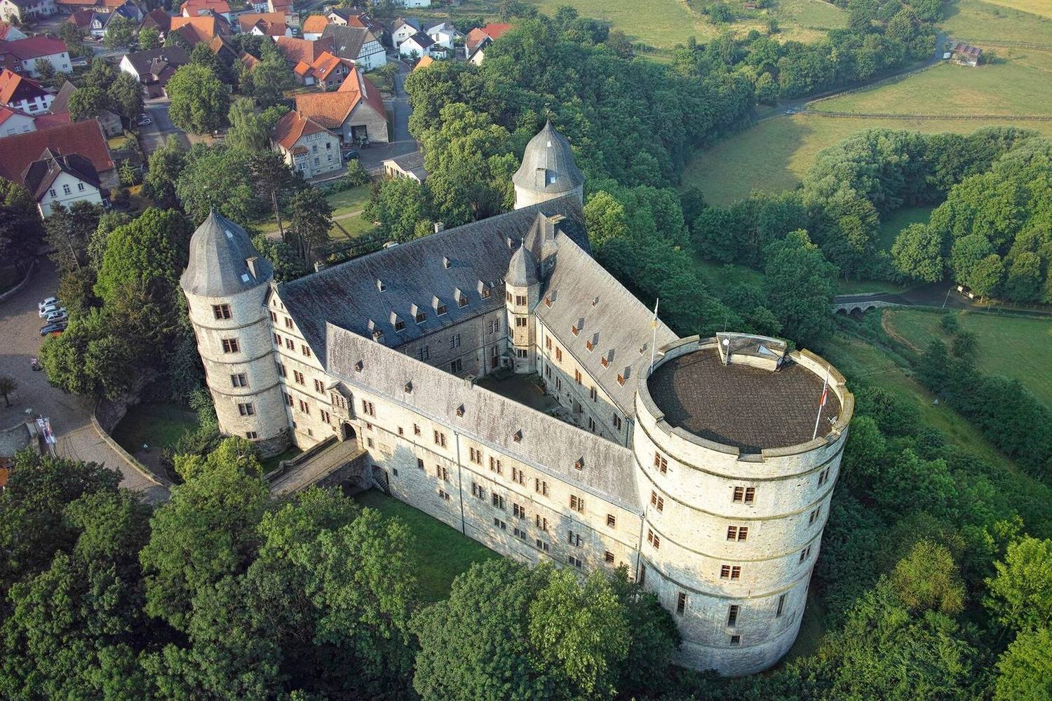 Luftbild der Wewelsburg bei Büren
